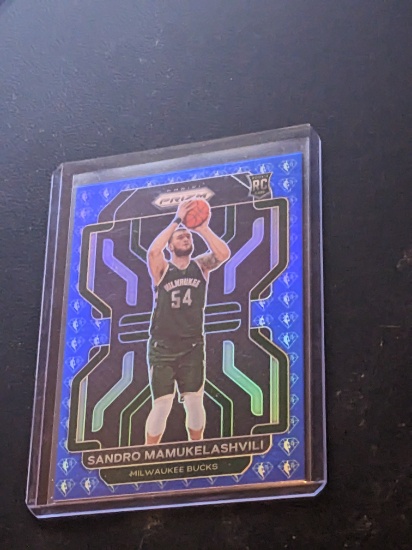 2021-22 Panini Prizm RC Sandro Mamukelashvili Blue Parallel Insert