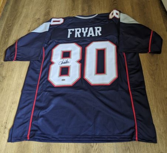Irving fryar autographed jersey with coa