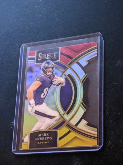 Mark Andrews Red/Yellow Die Cut Prizm 2023 Select Card #104 Baltimore Ravens