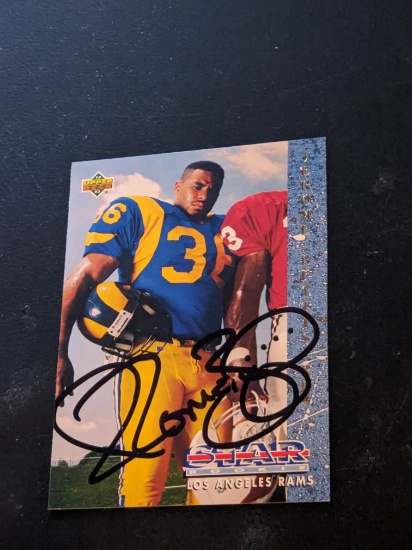 Jerome Bettis autographed card w/coa
