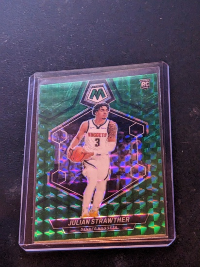 2023-24 Panini Mosaic Julian Strawther #214 Green Mosaic Prizm Rookie Card