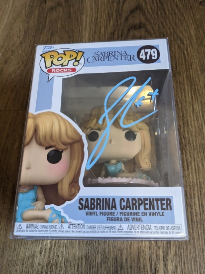 Sabrina Carpenter autographed funko pop figure with coa