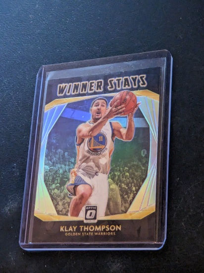 2020-21 Optic Winner Stays HOLO SILVER #7 Klay Thompson Golden State Warriors