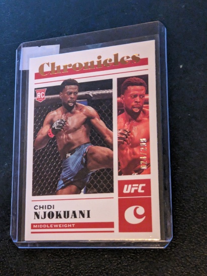 024/299 2023 Panini Chronicles UFC Chidi Njokuani Rookie RC #86 gold foil