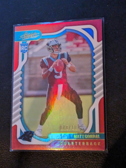 040/100 Matt Corral #102 (RC) Orange 2022 Panini Absolute