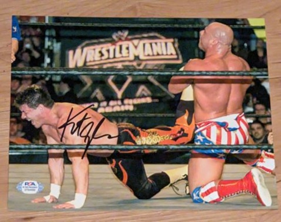 Kurt Angle "The Wrestling Machine" autographed 8x10 photo with PSA coa