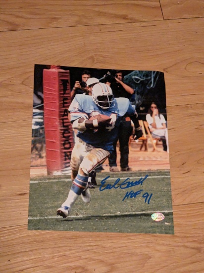 Earl Campbell autographed 8x10 photo with coa