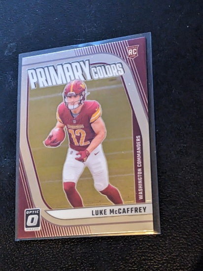 Luke McCaffrey Rookie RC Primary Colors 2024 Panini Donruss Optic #15