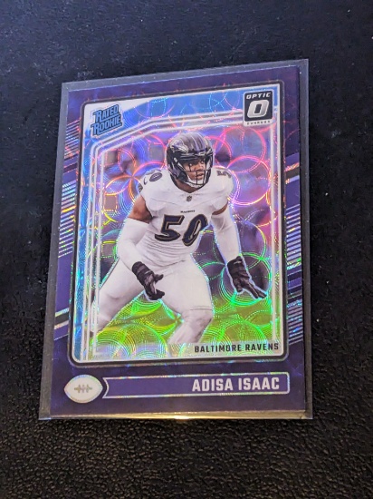 2024 Panini Donruss Optic Adisa Isaac Rated Rookie Purple Scope #202 (RC)
