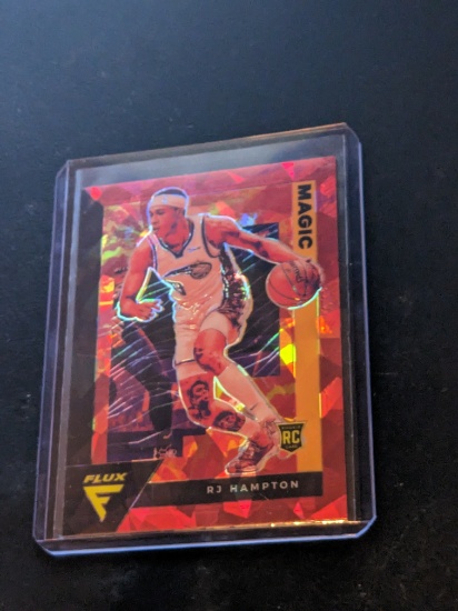 RJ Hampton 2020-21 Panini Flux Red Cracked Ice Prizm Parallel Rookie RC #217