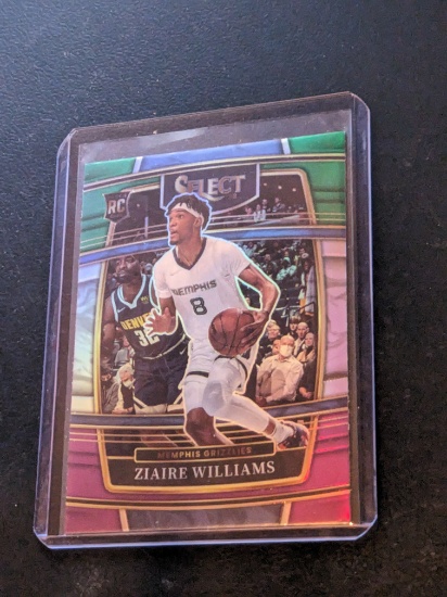 2021-22 Panini Select #86 Ziaire Williams Green White Purple Prizm Rookie RC