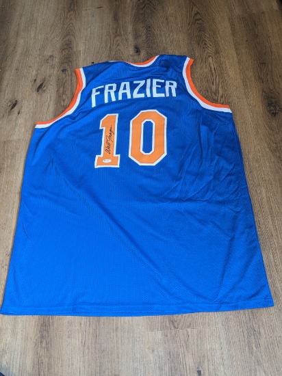 Walt Frazier autographed jersey with coa