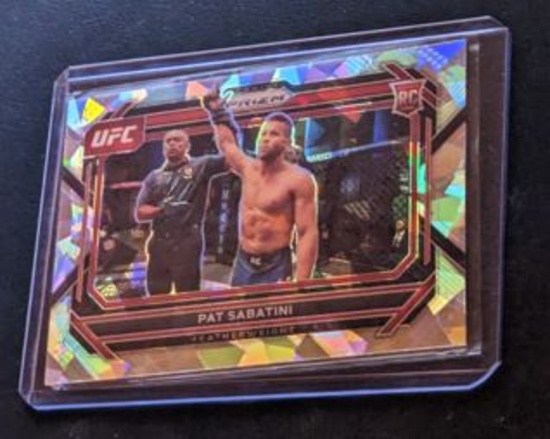 2023 Panini Prizm UFC Pat Sabatini Cracked Ice Prizm SP RC #69