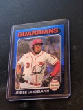 2024 Topps Heritage #221 Jeimer Candelario Chrome Blue Sparkle Refractor