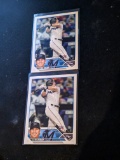 two card lot all being 2023 Topps Series 1 - JJ Bleday #205 rookies