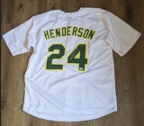 Rickey Henderson autographed jersey with coa