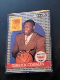 1990 NBA Hoops Lottery Pick #390 Derrick Coleman Rookie Nets RC