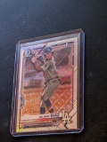 2021 Bowman Chrome Wilman Diaz #BCP-197 Mojo Refractor Los Angeles Dodgers