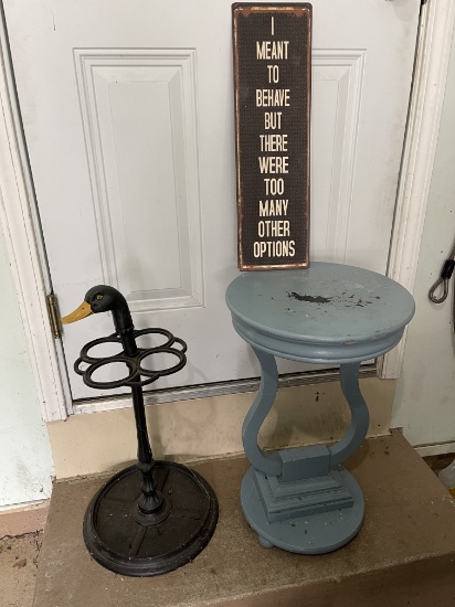 Ptd. Stand/Iron Duckhead Umbrella Stand/Metal Sqn