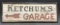 Ketchum's Garage Wooden 1920s Service Station Sign w/ Arrow