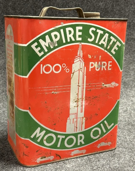 Empire State 2 Gallon 1930s Motor Oil Can