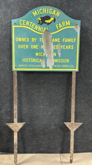 Michigan Centennial Farm Sign w/ Stakes