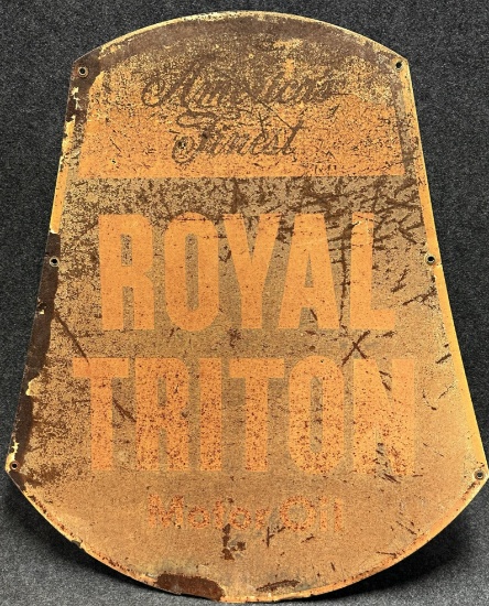 Royal Triton Single Sided Tin Advertising Sign