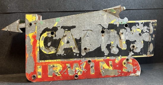 Irwin's Cabin's 78" Advertising Neon Sign