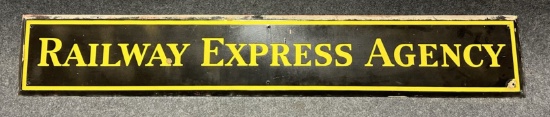 Railway Express Agency Single Sided Porcelain Sign
