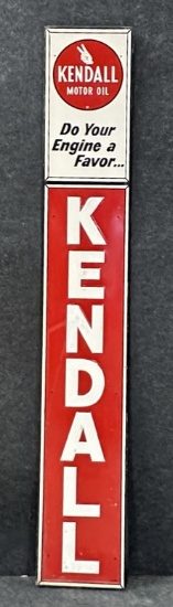 Kendall Single Sided Embossed Tin Advertising Sign