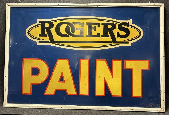 Rogers Paint Advertising Sign w/ Reflective Paint