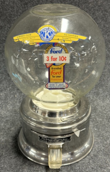 Ford Products Gum  Machine Co. Kiwanis Club Gumball Machine
