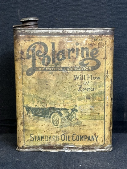 Polarine Slim 1 Gallon Standard Motor Oil 1920s Can