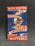 Winchester Single Sided Tin Metal Advertising Spanish Sign