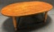 19th Century Tiger Maple Hand Carved Coffee Table