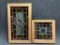 Lot of 2 Antique Leaded Stained Glass Windows