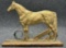 Antique Late 1890s Horse Mailbox Topper w Gold Gilt Paint