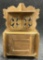 Antique Miniature Hanging Corner Cabinet w Locking Door