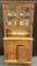 Antique Childs Size 1 Piece Stepback Cupboard