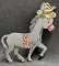 Vintage Ca. 1930s-40s Figural Double Sided Wooden Carnival Donkey w Original Paint