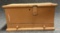 Antiquie Original Painted Brown Early 1900s Tool Chest w Flip Lid and Pull Out Drawer