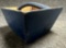 19th Century Blue Painted Wooden Rice Bucket