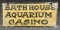 Antique Belle Isle Michigan Bath House Aquarium Casino Painted Zinc Sign Ca. 1900
