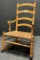 18th Century Antique Ladderback Rocking Chair Dated  Signed 1780
