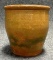 Galena Glazed Redware Jar