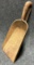 Wonderful 1800s Carved Wooden Grain Scoop w Dugout Handle