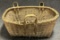Antique 3 Handle Mid 1800s Field Gathering Basket