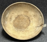Antique 19th Century Hand Carved Wooden Bowl w Make Do Repair
