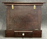 Early 19th Century Table Top Writing Desk w Folding Lid  Wonderful Alligator Finish