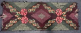 Large Antique Floral Pattern Hooked Rug
